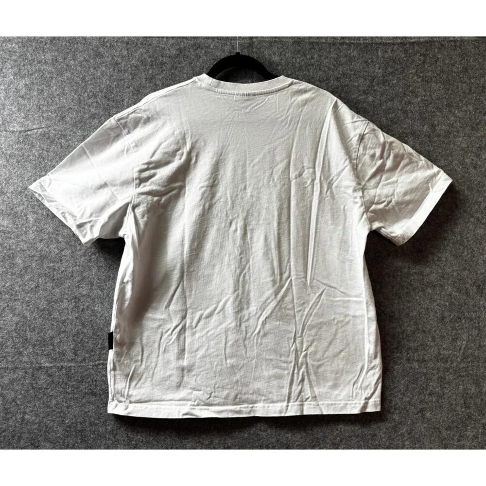 Hoodrich Iron Large T-Shirt White Rhinestone Embroidered Graphic Men’s
